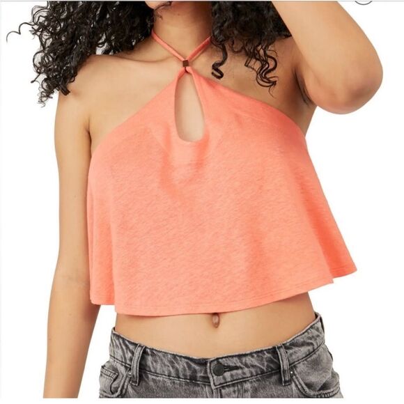Free People Long Weekend Knit Halter Tank in Watermelon - Picture 10 of 10